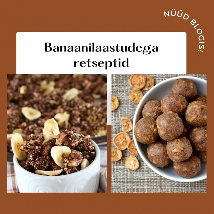 Retseptid kuivatatud banaanilaastudega